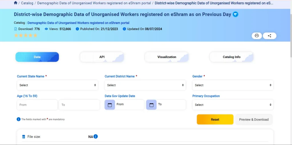 e shram card download pdf list 3